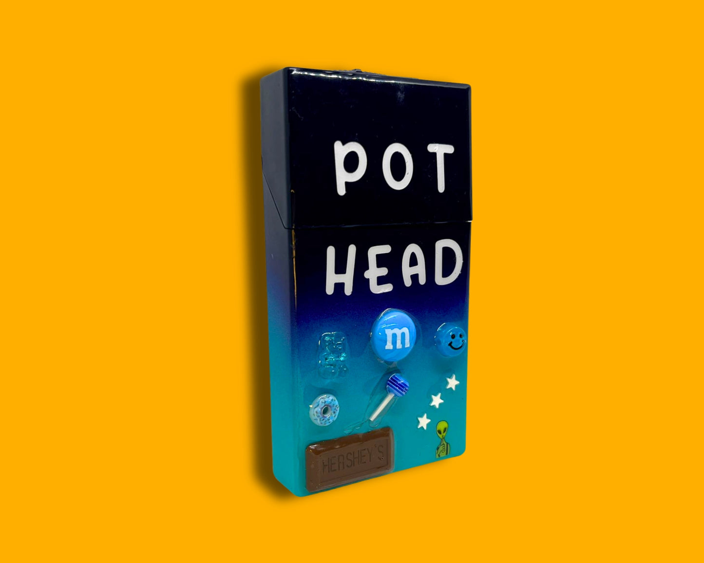 Smoke Case/ Holder - (Pot Head Edition) - USB Lighter